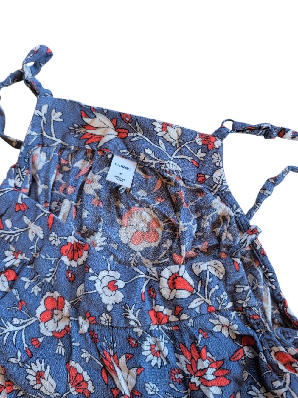 Old Navy Blue Floral Spaghetti-Strap Camisole (#D217)
